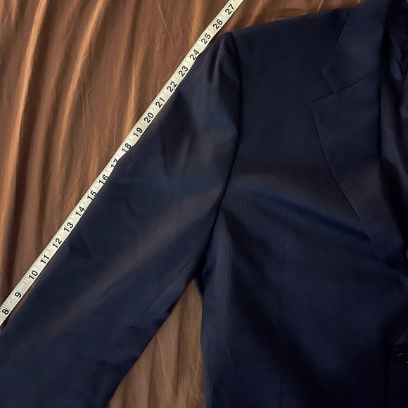 Canali Men’s Tailored Two Piece 100% Wool Suit Blue Made in Italy Size 40 / 58 - Picture 12 of 14